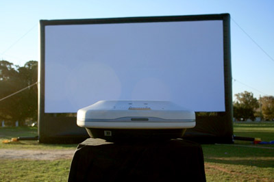 Inflatable Movie Screen and Projector