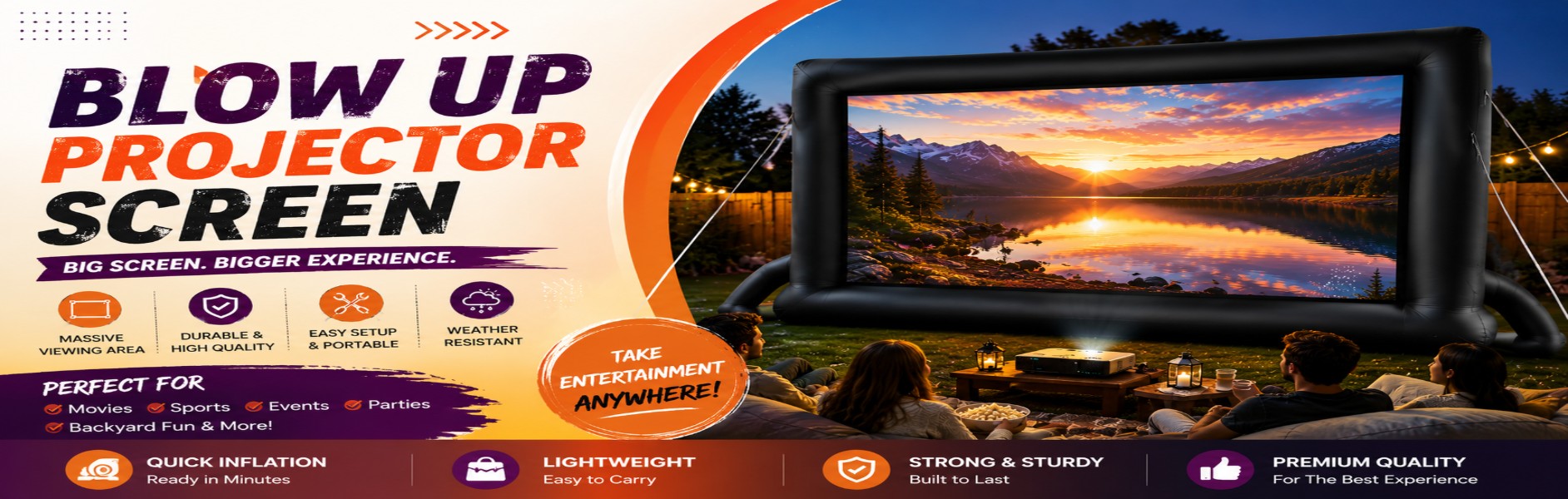 Blow Up Projector Screen