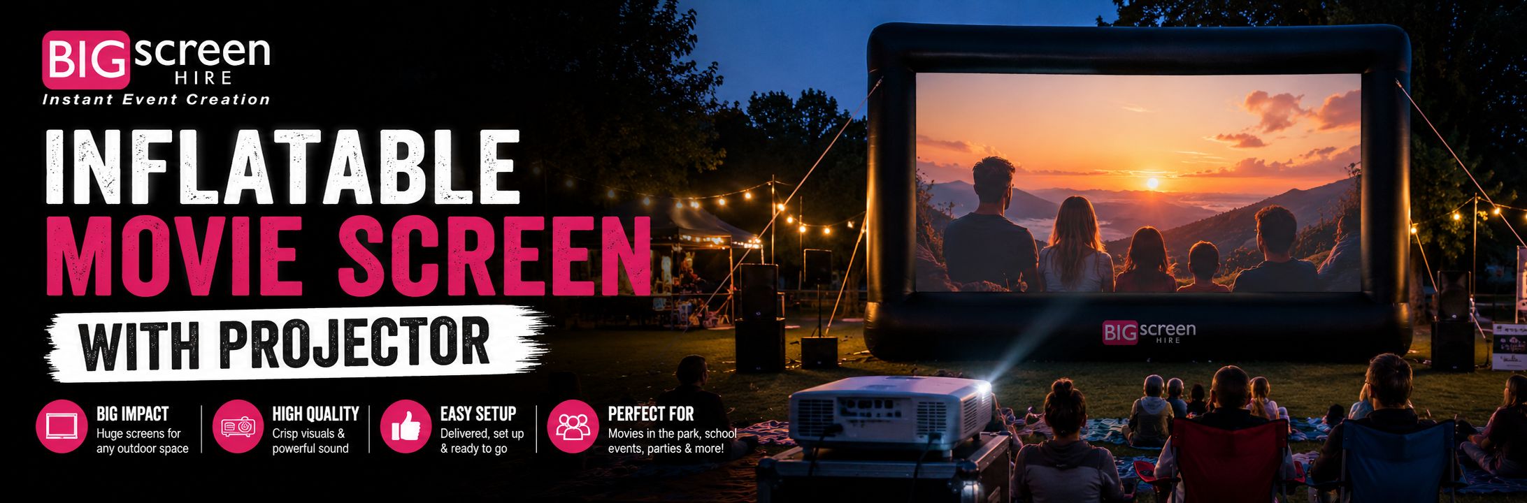 How to Create a Cinema Experience Using an Inflatable Movie Screen with Projector